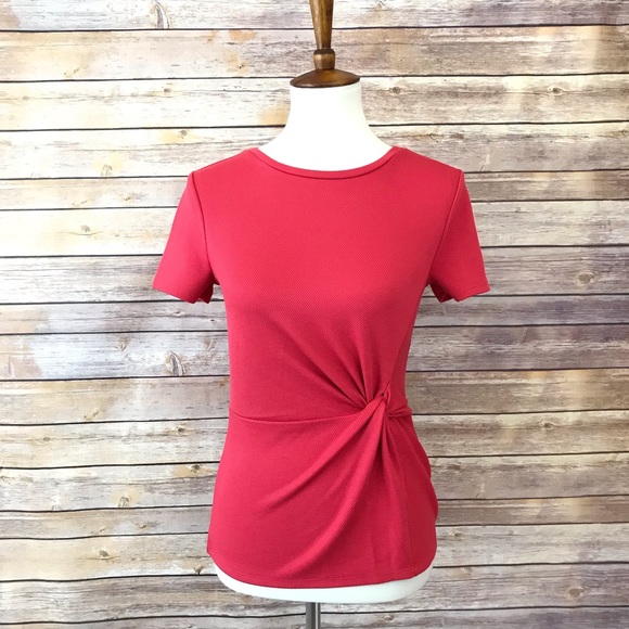 Express Tops - Express Twist Side Fuchsia Top Size S